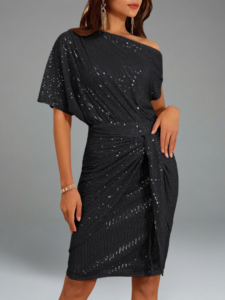 Women's Off Shoulder Sequins Bodycon Dress