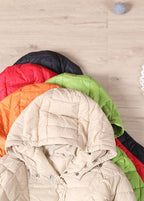 2026 Loose Fitting Winter Puffer Jacket Hooded Black Down Coat