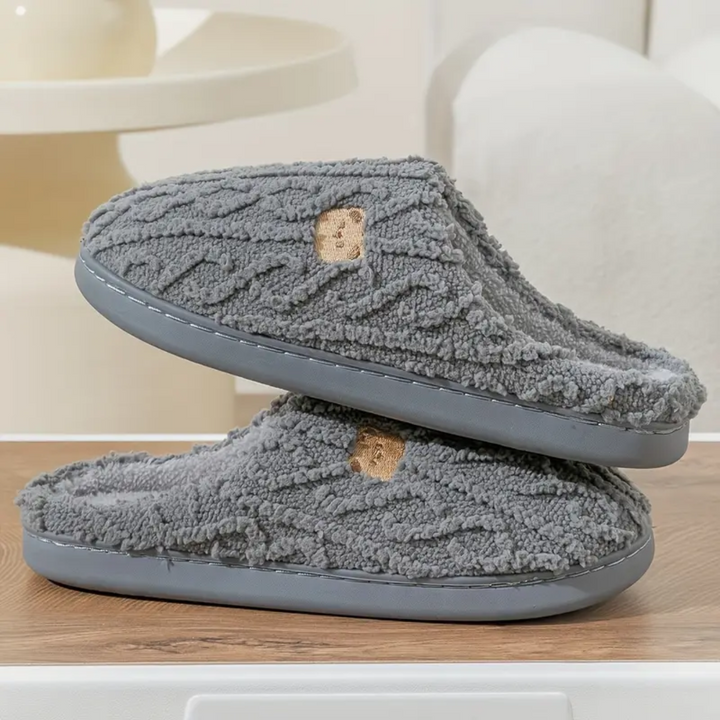 Carry - Bear Print Slippers