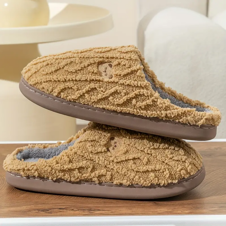 Carry - Bear Print Slippers