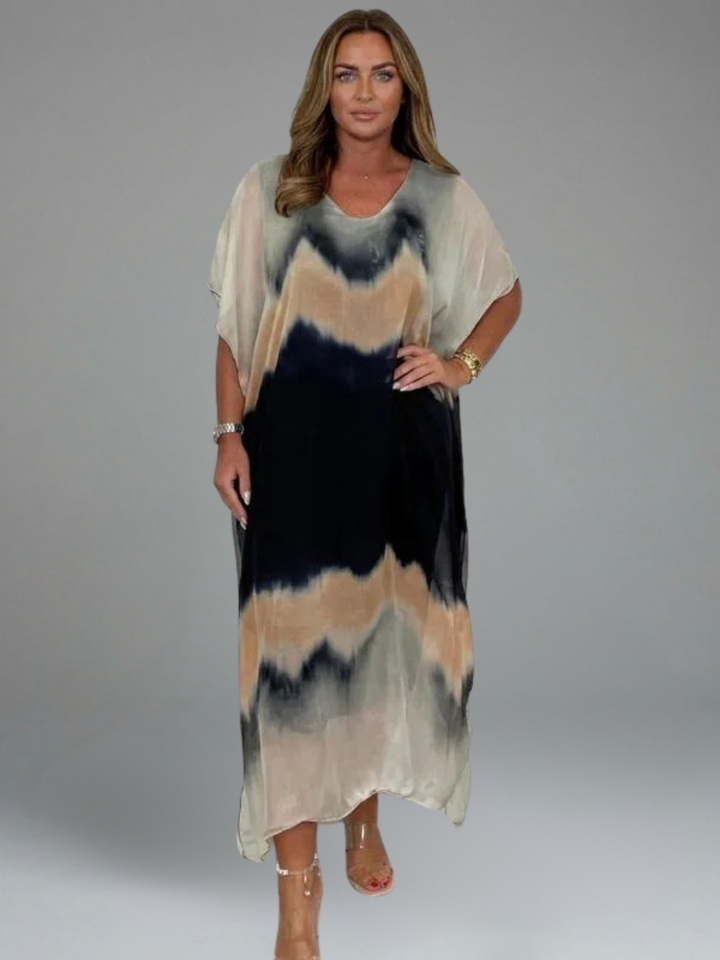 Doha™ Voile Dress Set with Sheer Veil Effect and Kimono-Style Sleeves