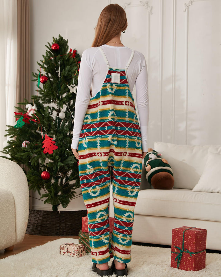 Women's Adjustable Strap Fleece Jumpsuit