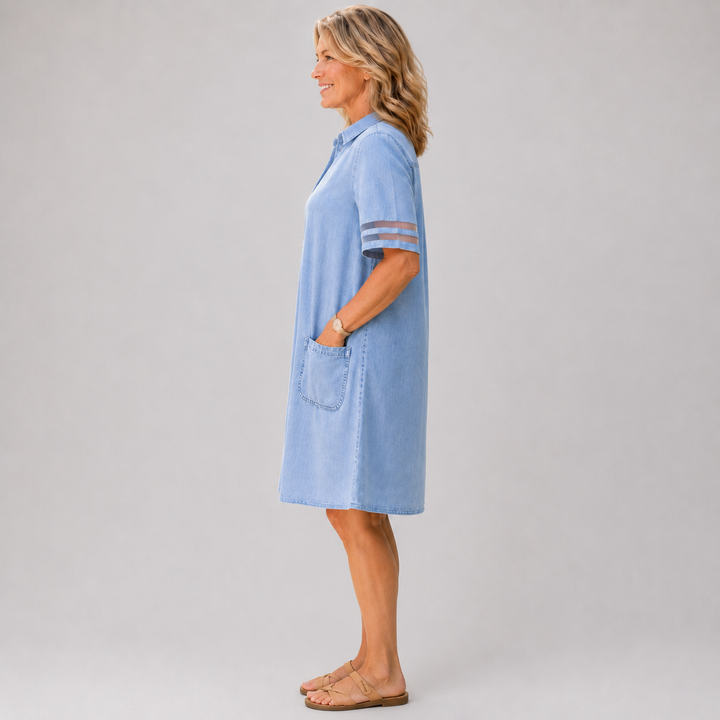 Brittany | Figure Flattering Denim Dress