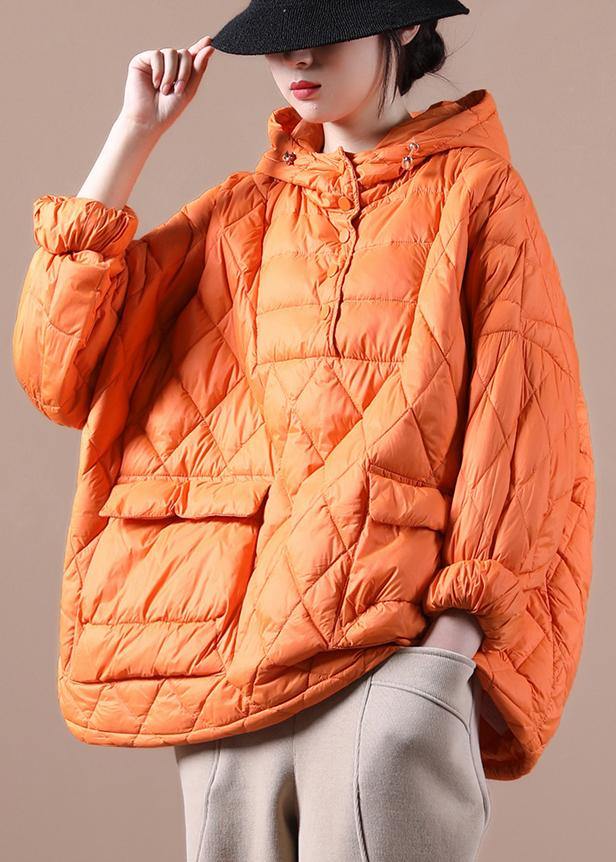 2026 Loose Fitting Winter Puffer Jacket Hooded Black Down Coat