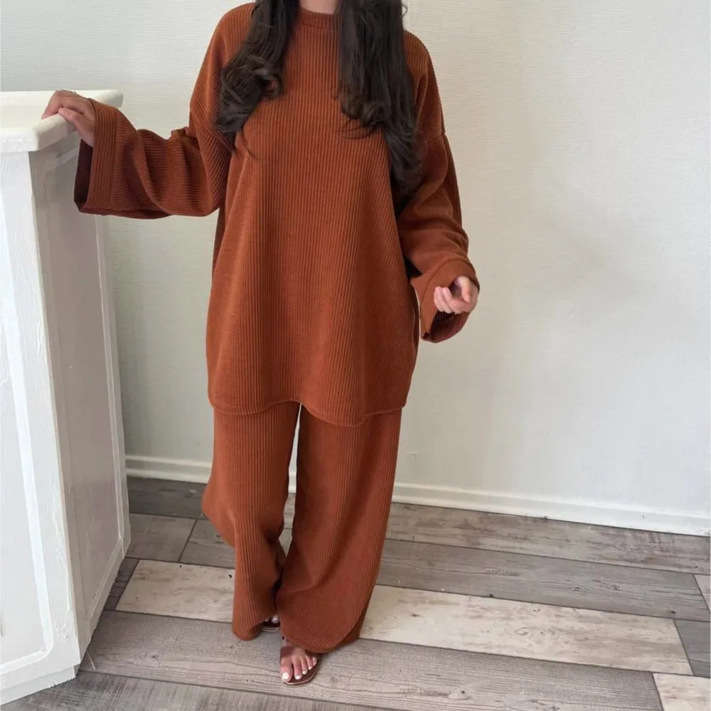 Sharon | Women Two Piece Corduroy Set