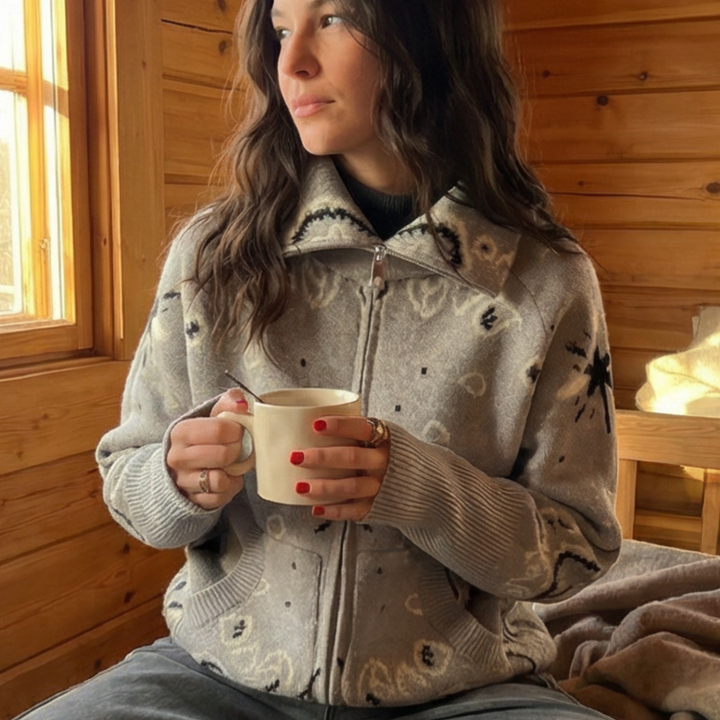 Bandana Patterned Cardigan